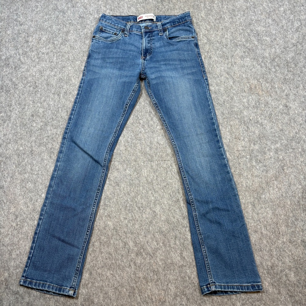 Levi's 511 Jeans Boys Size 14 Reg Performance Slim Straight Blue‎ Denim Pants